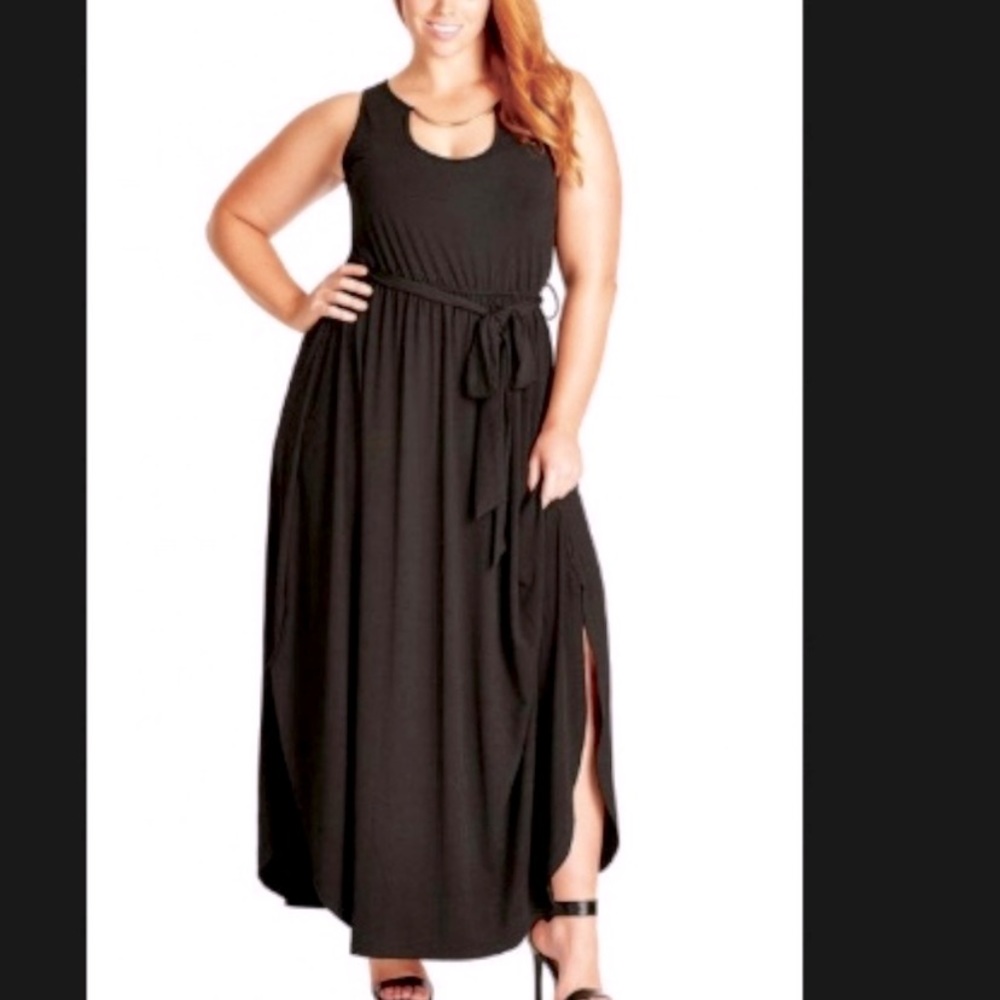 City Chic Metal Bar Maxi Dress